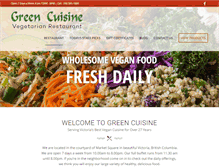 Tablet Screenshot of greencuisine.com